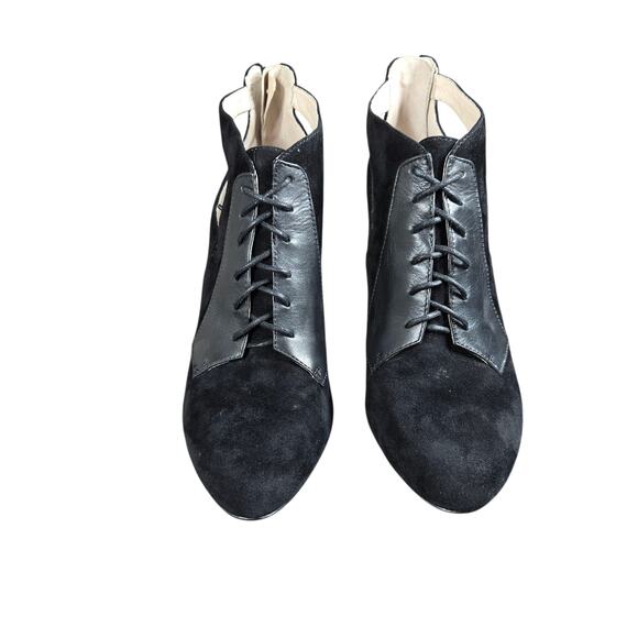 Louise et Cie Shoes Womens Size 8M Suede Leather Cutout Lace Up Heels Booties - Picture 6 of 11